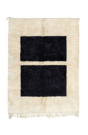 Black and White Figurative Art Rug