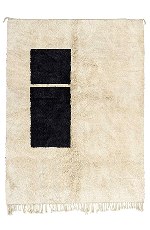 Black and White Geometric Area Rug