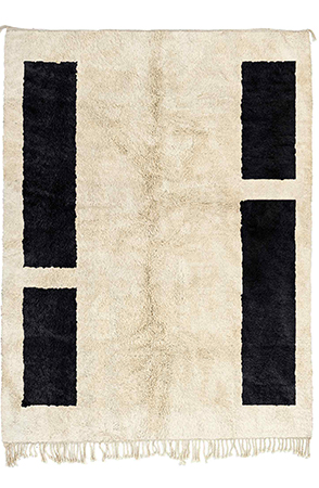 Black and White Shag rug 3165