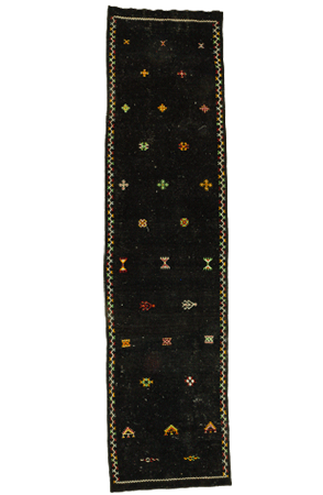 Black Kilim Floor Runner