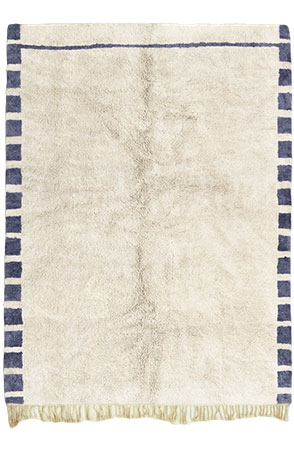 Blue and White Checker Rug