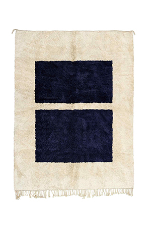 Blue Figurative Art Rug