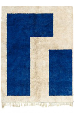 Blue Moroccan Art Rug