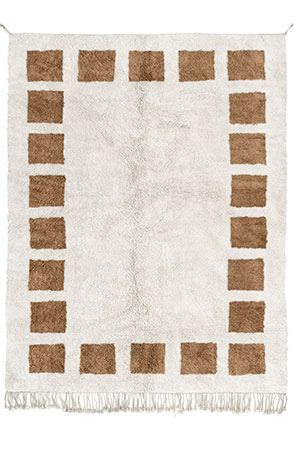 Brown Block Rug