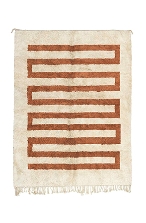 Brown Snake Moroccan Area Rug