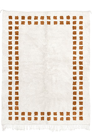 Copper Brown Mini Checkered Rug