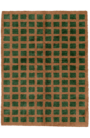 Dark Green Crooked Rug