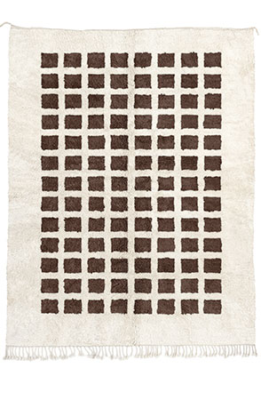 Deep Brown Checkbox Rug