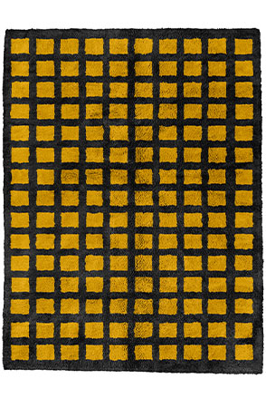 Golden Tic-tac-toe Rug