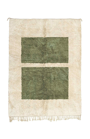 Green Figurative Art Rug