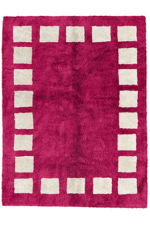 Hot Pink Poly Block Rug