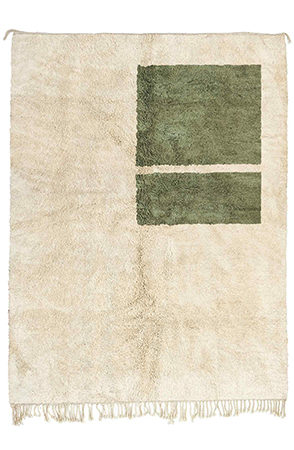 Minimalist Green Geometric Rug