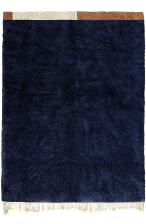 Navy Blue Minimalist Rug