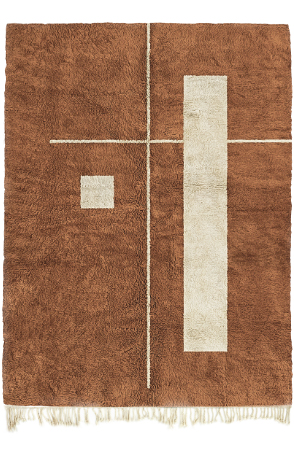 Orange Chic Geometric Rug