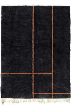 Brown Clean Lines Modern Rug