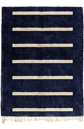 Navy Blue Parallel Rug