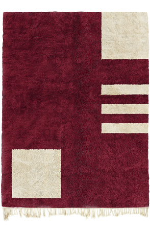 Crimson Patchwork Rug