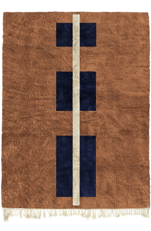 Brown Art Deco Moroccan Rug 4323