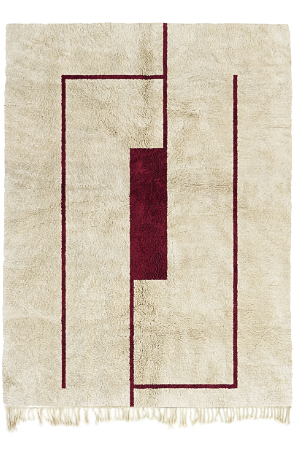 Red Mid Century Rug