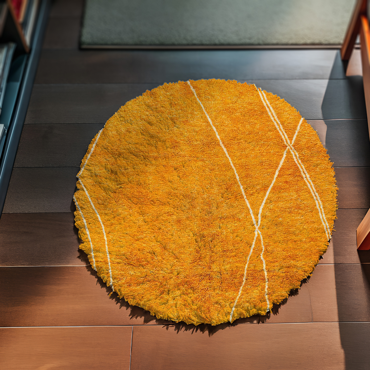 Warm Honey Round Rug