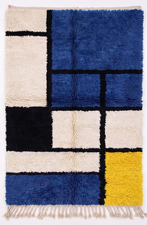 Blue Moroccan Wool Rug