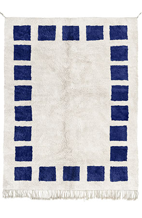 Navy Blue Block Rug