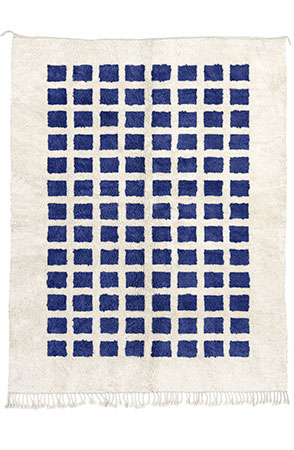Navy Blue Checkbox Rug