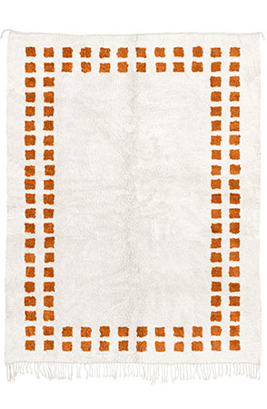 Orange Mini Checkered Rug