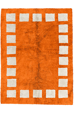 Orange Poly Block Rug