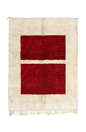 Red Figurative Art Rug