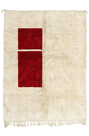 Red Geometric Area Rug