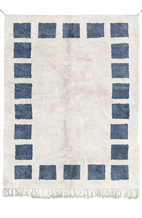 Stone Blue Block Rug