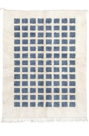 Stone Blue Checkbox Rug