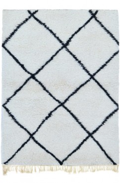 Black and White Berber Mosaic Rug 3340