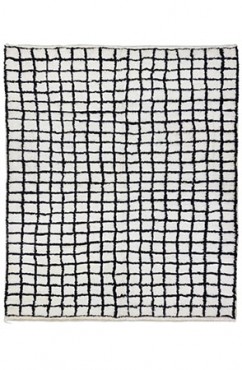 Black and White Checkered Rug 2702