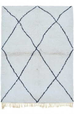 Black and White Tribal Rug 3364