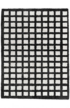 Black Chequerboard Rug 2231