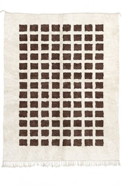 Deep Brown Checkbox Rug 2037