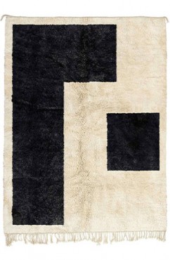 The Great Wave Black Area Rug 2801