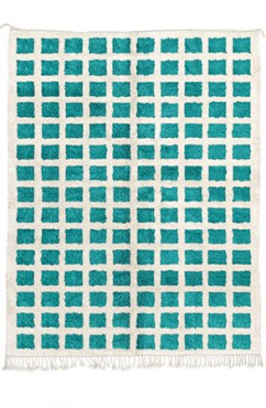 Turquoise Checkerboard Rug 2027