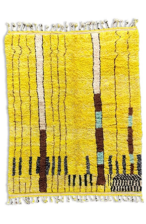 Yellow Abstract Area Rug