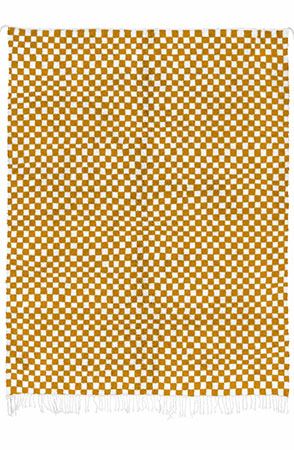 Orange Checkered Rug